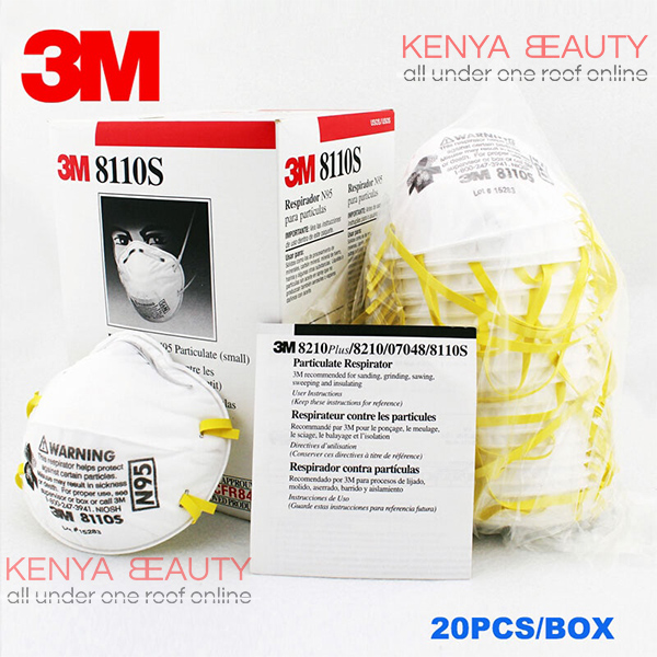 3M N95 PARTICULATE RESPIRATOR FACE MASKS 20 PIECES ePharmacy Kenya