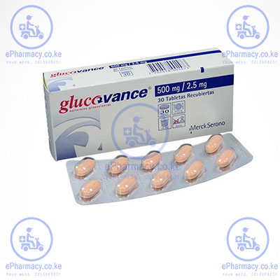 GLUCOVANCE 500/2.5 (METFORMIN 500MG/GLYBURIDE 2.5MG) 60`S - ePharmacy Kenya