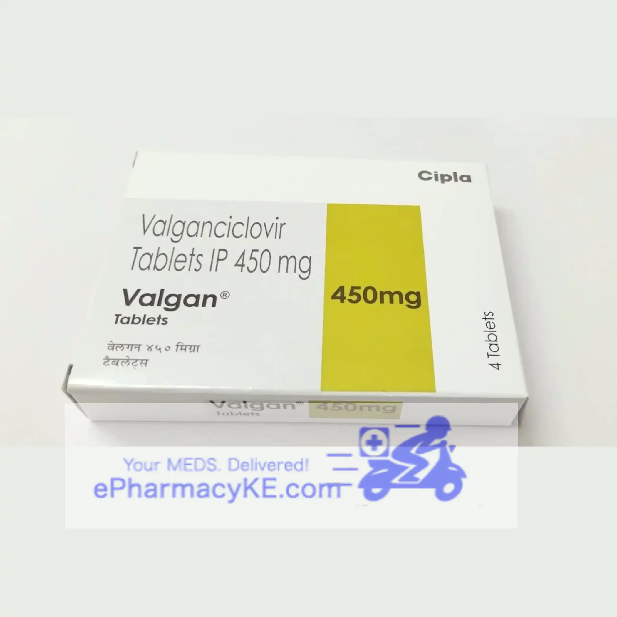 VALGAN 450mg TABS – Valganciclovir - 4 TABS