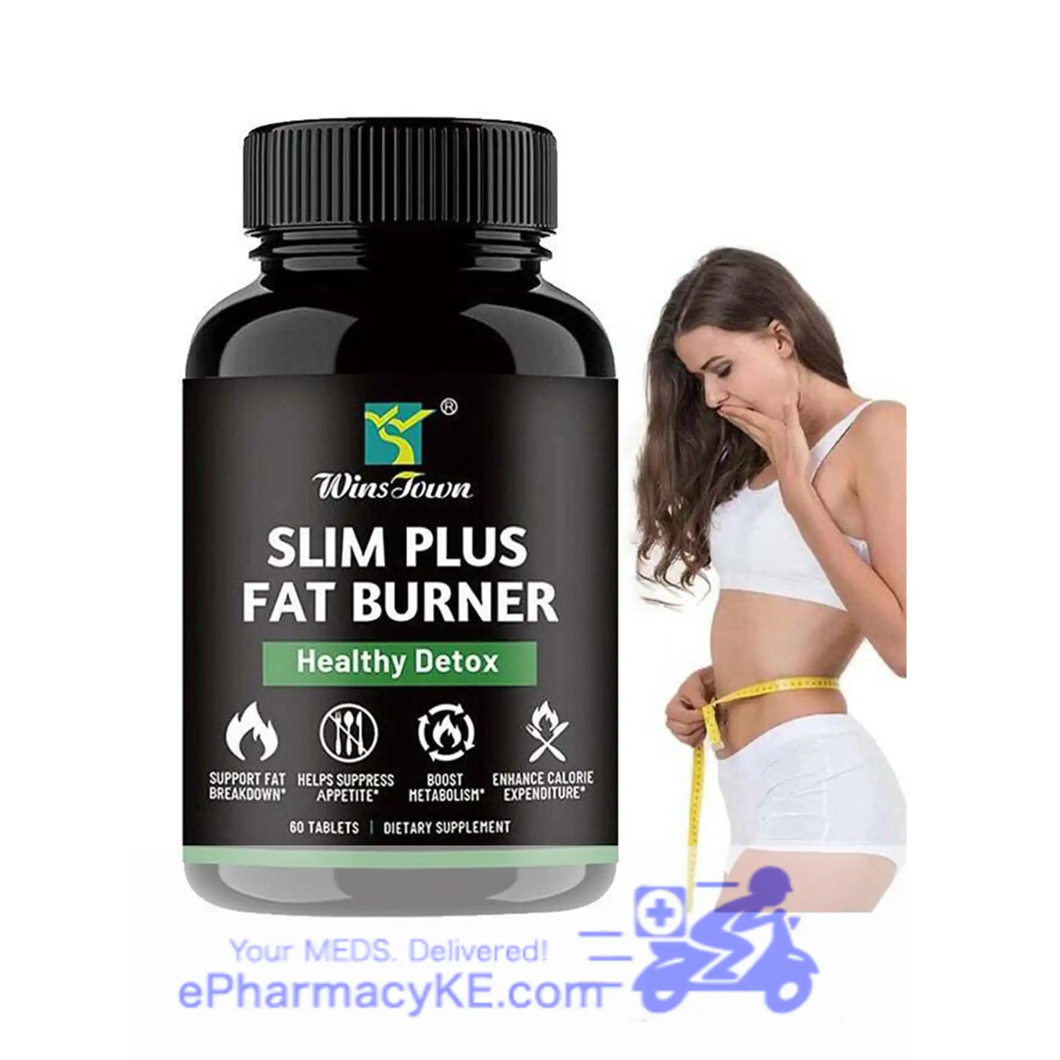 WinsTown SLIM PLUS FAT BURNER – HEALTHY DETOX CAPSULES - 60 CAPSULES