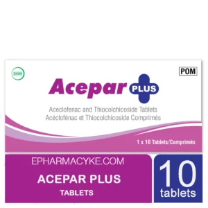 ACEPAR PLUS ACECLOFENAC 100MG & THIOCOLCHICOSIDE 4MG TABLETS 10'S