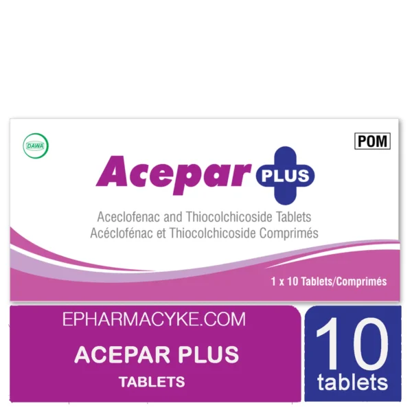 ACEPAR PLUS ACECLOFENAC 100MG & THIOCOLCHICOSIDE 4MG TABLETS 10'S