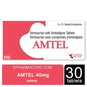 AMTEL TELMISARTAN 40MG & AMLODIPINE 5MG TABLETS (3 X 10'S)