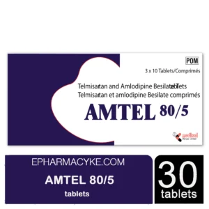 AMTEL TELMISARTAN 80MG AMLODIPINE 5MG TABLETS (3 X 10'S)