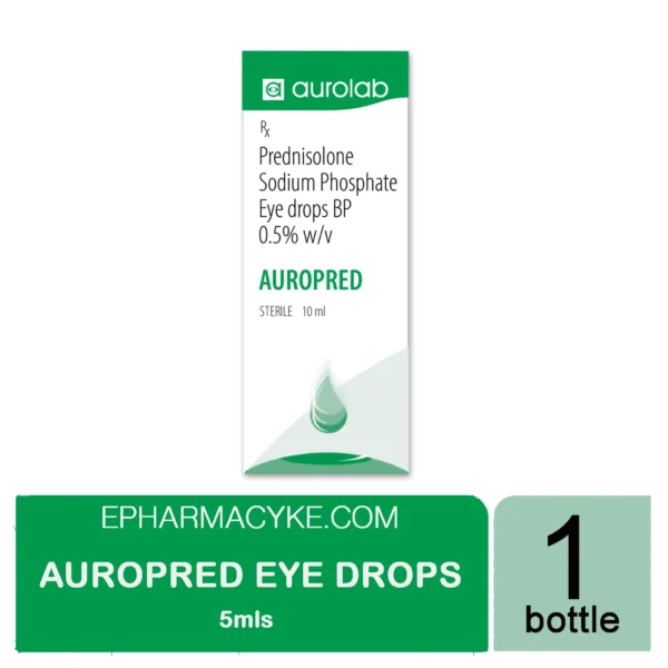 AUROPRED PREDNISOLONE 0.5% EYE DROPS 10ML