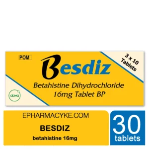 BESDIZ BETAHISTINE 16MG TABLETS (3 X 10'S)
