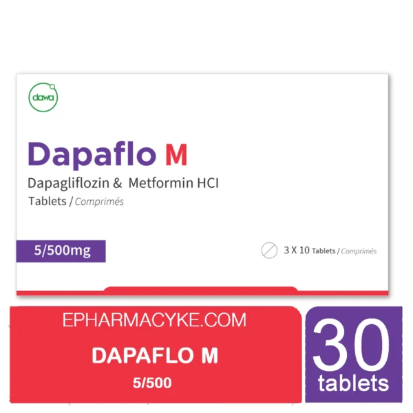 DAPAFLO M 5/500 DAPAGLIFLOZIN/METFORMIN TABLETS 5/500MG