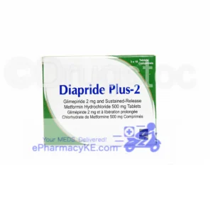 DIAPRIDE PLUS 2 (GLIMEPIRIDE 1MG/METFORMIN 500MG) - 30 TABLETS