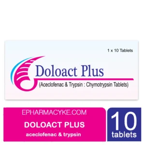 DOLOACT PLUS ACECLOFENAC 100MG + TRYPSIN TABS 100'S