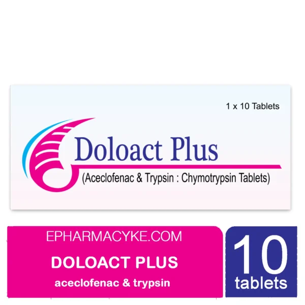 DOLOACT PLUS ACECLOFENAC 100MG + TRYPSIN TABS 100'S