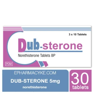 DUB-STERONE NORETHISTERONE ACETATE 5MG TABLETS (3 X 10’S)