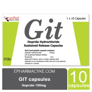 GIT ITOPRIDE HYDROCHLORIDE 150MG CAPSULES - 10'S