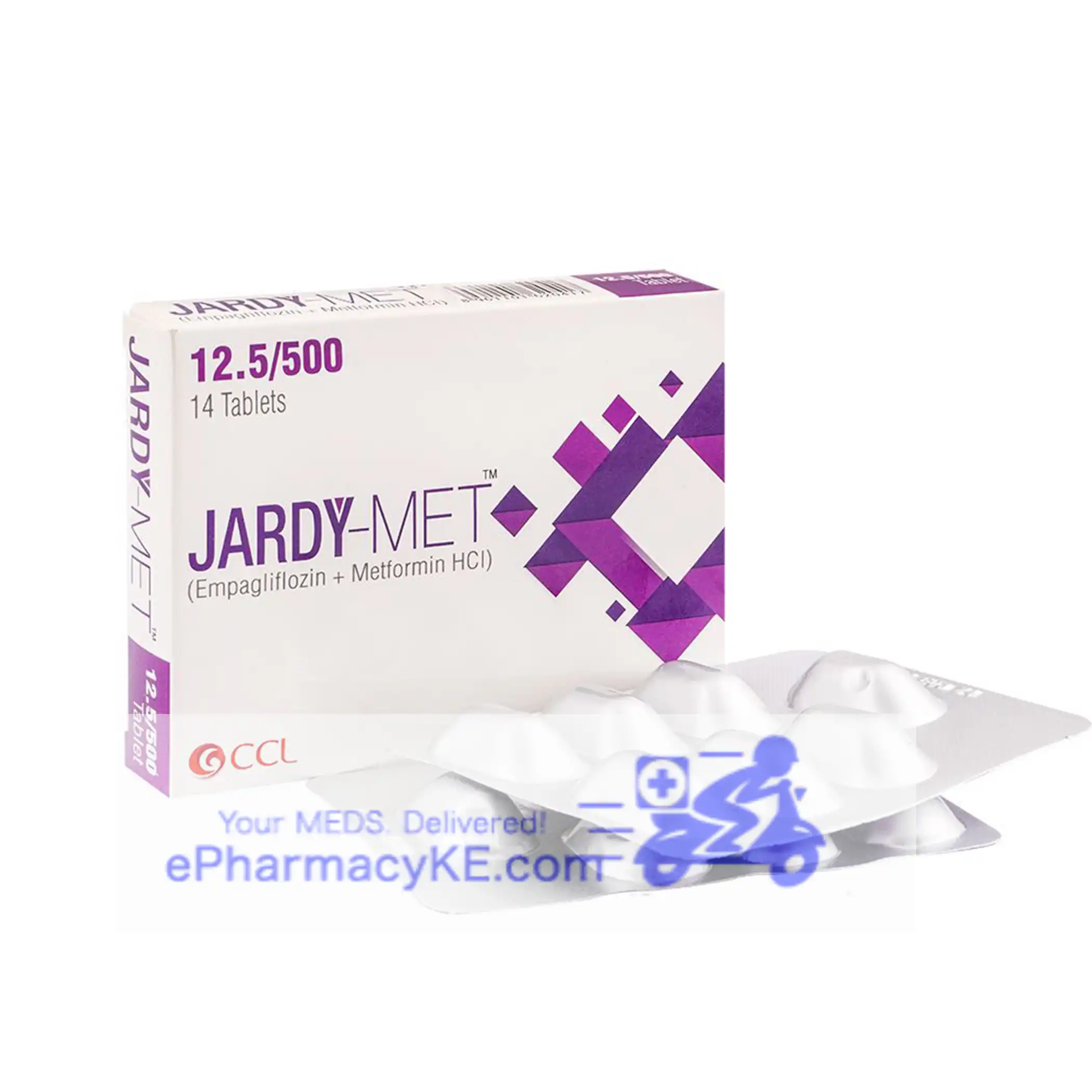 JARDYMET EMPAGLIFLOZIN 12.5MG/METFORMIN 500MG TABLETS 28'S