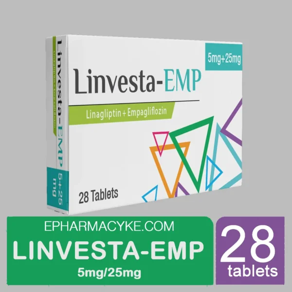LINVESTA-EMP 5/25 LINAGLIPTIN/EMPAGLIFLOZIN 25MG TABS 28'S