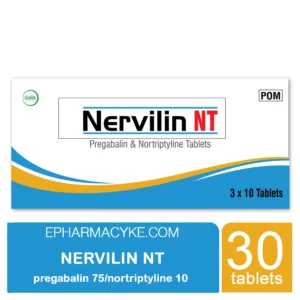 NERVILIN NT PREGABALIN 75MG + NORTRIPTYLINE 10MG TABLETS (3 X 10’S)