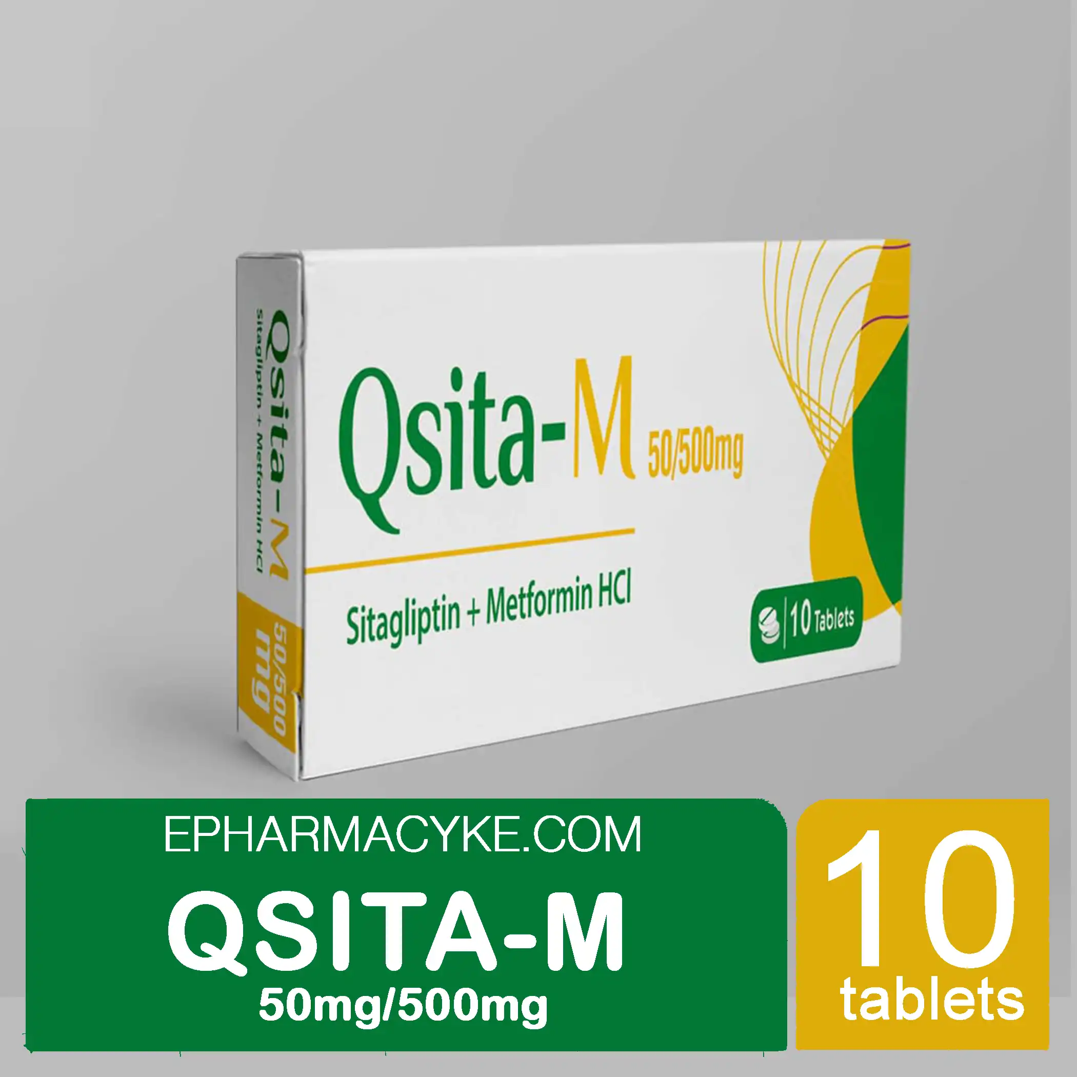 QSITA-M 50/500MG SITAGLIPTIN 50MG+METFORMIN 500MG TABS 10'S