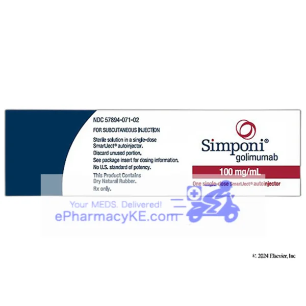 SIMPONI GOLIMUMAB 100MG INJECTION 0.4ML