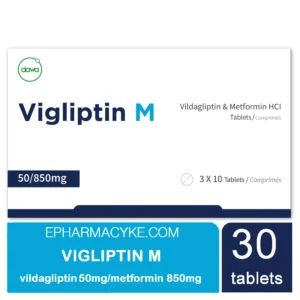 VIGLIPTIN M 50/850 VILDAGLIPTIN 50MG/METFORMIN 850MG TABLETS 30'S