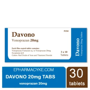 DAVONO VONOPRAZAN 20MG TABLETS 30'S