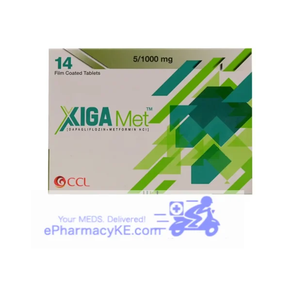 XIGA-MET 5/1000 DAPAGLIFLOZIN 5MG/METFORMIN 1000mg TABS 28'S