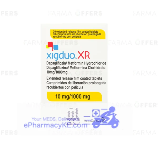 XIGDUO XR DAPAGLIFLOZIN 10/METFORMIN 1000MG TABS 30'S