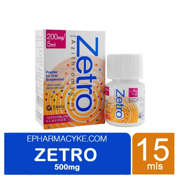 ZETRO SUSPENSION AZITHROMYCIN 200MG/5ML - 15MLS