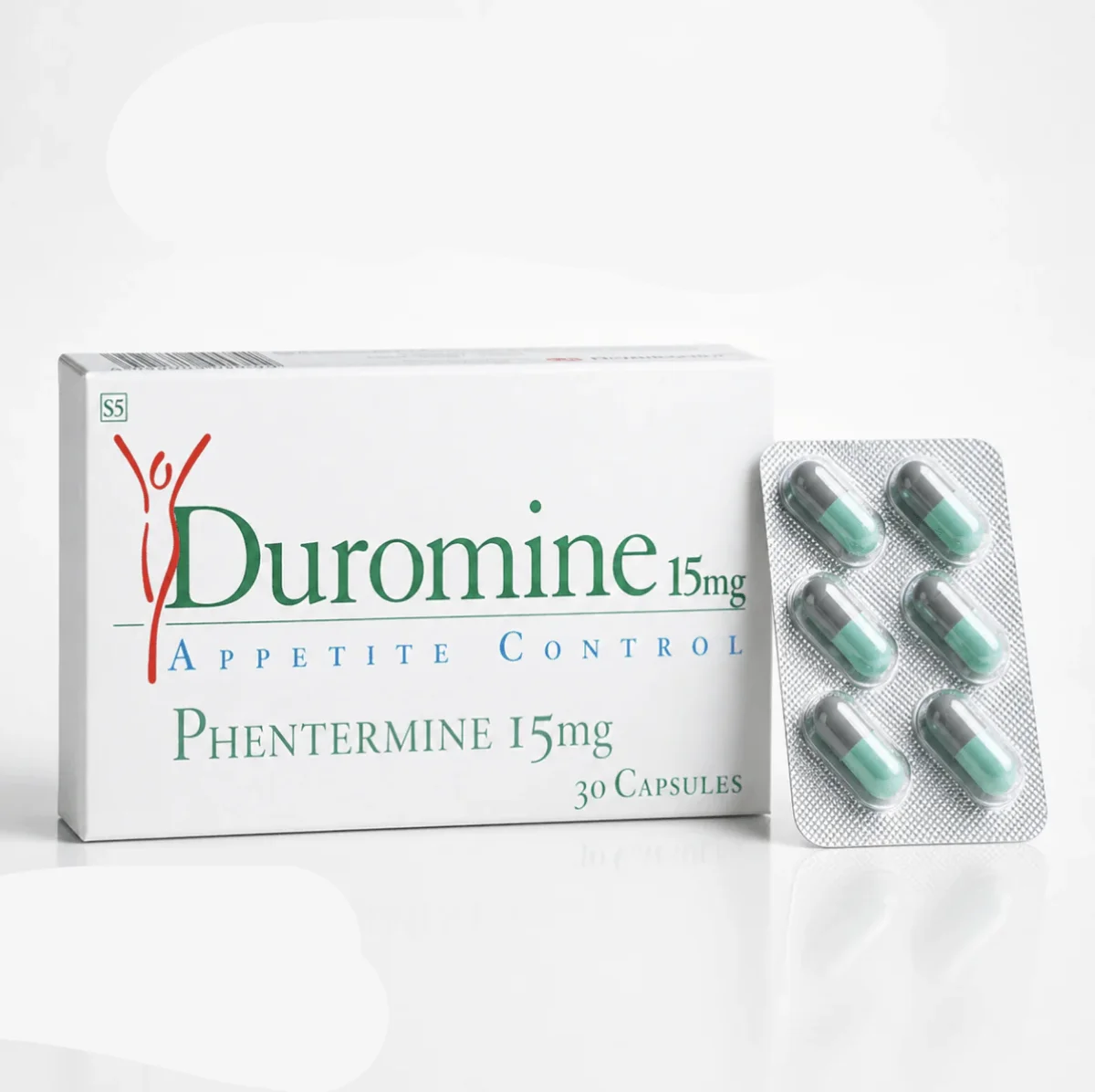 DUROMINE PHENTERMINE 15MG CAPS | APPETITE CONTROL | WEIGHT LOSS - 30